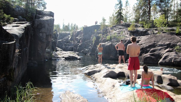 rapides de storforsen en été