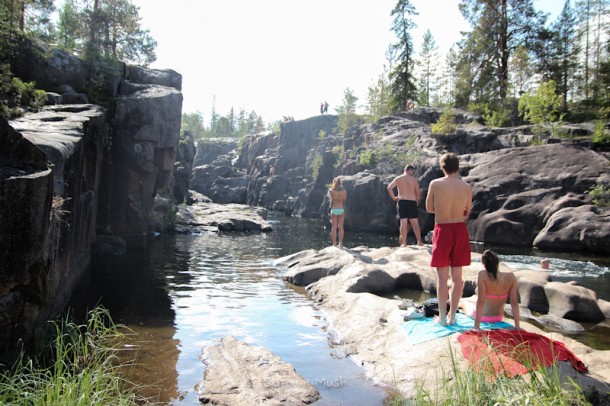 rapides de storforsen en été