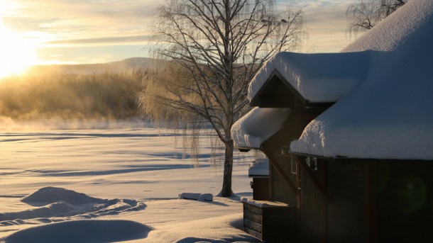 les rapides de storforsen en Janvier